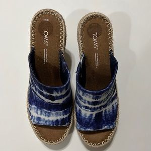 TOMS Monica Mule Blue/White 6.5”